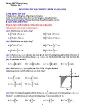 Đề cương cuối kì 2 Toán 12 năm 2024 – 2025 trường THPT Trưng Vương – Bình Định