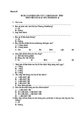 Bảng câu hỏi khảo sát vấn đề đi làm thêm - Tài liệu tổng hợp