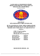 Tiểu luận Ảnh Hưởng Tin Giả Trên Facebook Đến Giới Trẻ môn Các phương pháp nghiên cứu khoa học   -  trường đại học Khoa học xã hội và nhân văn- Đại học Quốc Gia Thành phố Hồ Chí Minh.