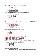 Câu hỏi ôn tập về DNS và Quản trị mạng môn Quản trị mạng | Trường Đại học Kinh Doanh và Công Nghệ Hà Nội