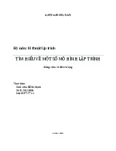 Báo cáo môn Kỹ thuật lập trình| Trường Đại học Bách Khoa Hà Nội