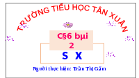 Giáo án điện tử Tiếng việt 1 bài 2 Chân trời sáng tạo: Học vần: S, s, X, x