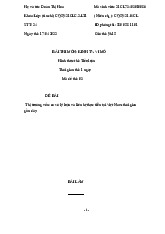 Thị trường vốn: cơ sở lý luận và liên hệ thực tiễn tại Việt Nam thời gian gần đây môn Kinh tế vi mô 1 | Học viện Tài chính