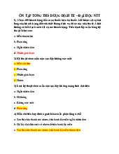 Ôn tập dược dịch tễ | Đại học Nguyễn Tất Thành