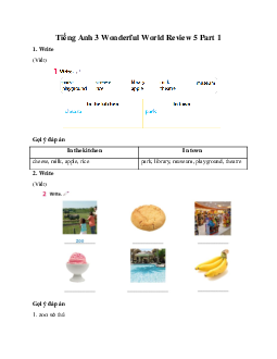 Giải BT Tiếng Anh 3 Wonderful World Review 5 Part 1