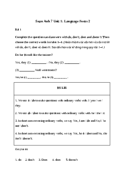Giải Tiếng Anh 7 Unit 1: Language Focus 2 | Friends Plus
