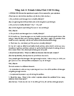 Giải Tiếng Anh 11 Unit 3 3H Writing | Friends Global