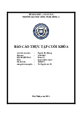 Báo cáo Môn Thực tập cuối khóa | Đại học Công Nghệ Đông Á