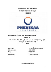 Phân tích những đặc trưng của kinh tế thị trường định hướng xã hội chủ nghĩa ở Việt Nam? | Bài tập lớn kết thúc học phần Kinh tế chính trị Mác -Lênin | Trường Đại học Phenika