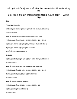 Giải Toán lớp 4 Bài 1: Ôn tập các số đến 100 000 | Chân trời sáng tạo