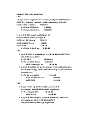 Bài tập ôn tập  - Nguyên lý kế toán | Đại học Kinh Tế Quốc Dân