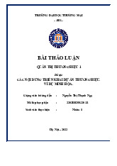Các nội dung triển khai dự án thương hiệu. Ví dụ minh họa | Bài thảo luận quản trị thương hiệu