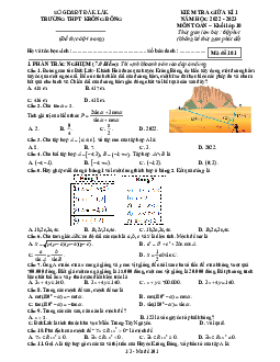Đề giữa kì 1 Toán 10 năm 2022 – 2023 trường THPT Krông Bông – Đắk Lắk