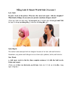 Giải Tiếng Anh 11 Unit 2 Lesson 1 | Smart World