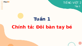 Giáo án điện tử Tiếng việt 2 Bài 1 Cánh diều: Cuộc sống quanh em - Viết: Tập chép Đôi bàn tay bé. Chữ hoa A