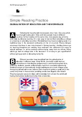 Simple Reading Practice: Globalisation of Education and The Workplace