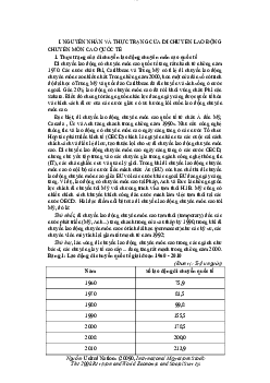 Nguyên nhân và thực trạng của di chuyển lao động Chuyên môn cao quốc tế học phần Xã hội học pháp luật
