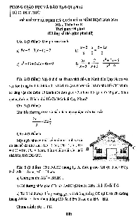 Đề thi cuối kỳ 2 Toán 8 năm 2020 – 2021 phòng GD&ĐT quận 12 – TP HCM