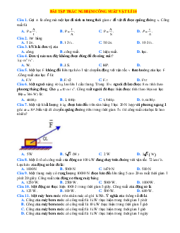 Tổng hợp 45 câu trắc nghiệm Công suất Vật lí 10 năm 2022-2023 có đáp án