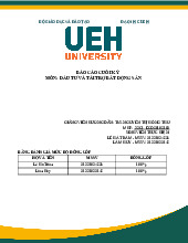 Báo cáo cuối kỳ môn Đầu tư và tài trợ bất động sản | Đại học Kinh tế Thành phố Hồ Chí Minh