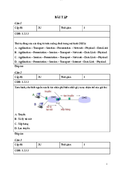 Bài tập buổi 3 (Chương 2A) - Nhập môn mạng máy tính | Trường Đại học CNTT Thành Phố Hồ Chí Minh