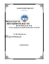 Ứng dụng AI trong đầu tư | Môn Kinh tế đầu tư - Đại học Kinh Tế Quốc Dân