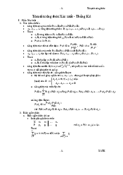 Tóm tắt công thức Xác suất thống kê | Trường Đại học Công nghệ, Đại học Quốc gia Hà Nội