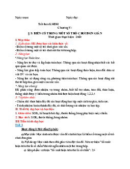 Giáo án Toán 7 C5 - Bài 5: Biến cố trong một số trò chơi đơn giản | Cánh diều