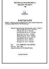 Phân tích vai trò của triết học Mác - Lênin trong đời sống xã hội và trong sự nghiệp đổi mới ở Việt Nam hiện nay | Bài tập lớn học phần Triết học Mác - Lênin | Trường Đại học Phenikaa