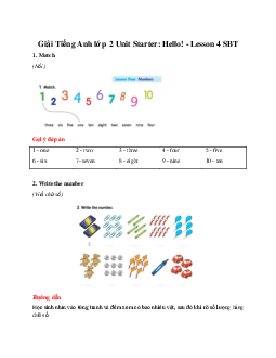 Unit Starter: Hello! - Lesson 4 SBT | Tiếng anh 2 Family and Friends