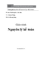 Giáo trình Nguyên lý kế toán / Trường Đại học Kinh tế - Tài chính Thành phố Hồ Chí Minh
