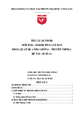Tiểu luận cuối kì MKT - Phân tích thương hiệu Ananas và chiến lược marketing | Đại học Văn Lang