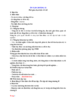 Giáo án KHTN 7 kết nối tri thức ôn tập chương 2: Phân tử liên kết hóa học