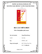 Báo cáo thí nghiệm cà phê cacao_Chung Thị Lan Hương| Môn Công nghệ sản phẩm nhiệt đới| Trường Đại học Bách Khoa Hà Nội