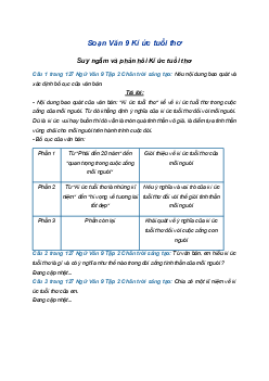 Soạn bài Kí ức tuổi thơ | SGK Ngữ Văn 9 Chân trời sáng tạo (Tập 2)