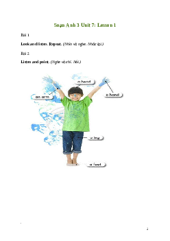 Tiếng Anh lớp 3 Unit 7: Lesson 1 trang 116 Explore Our World