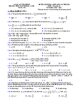 Đề thi HSG Toán 10 năm 2018 – 2019 trường Nguyễn Đức Cảnh – Thái Bình