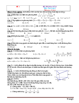 TOP 15 đề kiểm tra học kì 2 Toán 8 (có đáp án)