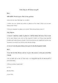 Giải Tiếng Anh 11 Unit 4: 4I Culture | Friends Global