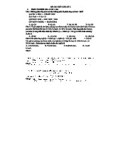 ĐỀ THI THỬ CUỐI KỲ 2 MÔN HÓA HỌC: CÂU HỎI TRẮC NGHIỆM VÀ TỰ LUẬN