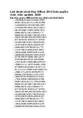Key Bản Quyền và Hướng Dẫn Kích Hoạt Office 2013 Vĩnh Viễn