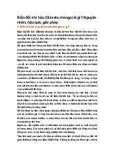 Biển đổi khí hậu (Climate change) là gì? Nguyên nhân, hậu quả, giải pháp