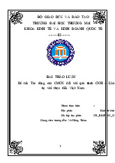 Tác động của CMCN đối với quá trình CNH | Bài Thảo Luận Kinh Tế Chính Trị Mác Lênin