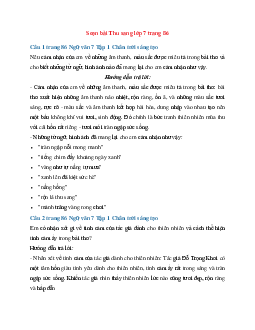 Soạn bài Thu sang trang 86 | Ngữ Văn 7 Chân Trời Sáng Tạo tập 1