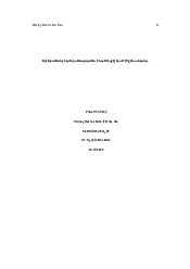 Bài tập liên hệ bản thân - Môn Quản trị Nhân lược| Đại học Kinh Tế Quốc Dân