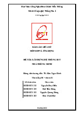 Báo Cáo Giữa Kỳ Môn IoT: Xây Dựng Hệ Thống Nhà Thông Minh | Iot và ứng dụng | Học viện Công nghệ Bưu chính Viễn thông