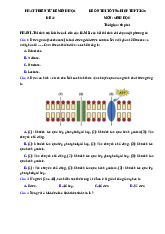 Đề thi thử tốt nghiệp THPT 2025 môn Sinh học bám sát đề minh họa - Đề 22