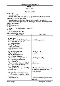 Giáo án Tiếng Việt 1 - Tuần 12 | sách Vì sự bình đẳng và dân chủ trong giáo dục