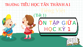 Giáo án điện tử Tiếng việt 1 bài 1 Cánh diều: Ôn tập giữa học kì 1