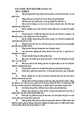 Bài Tập Kế Toán Quản Trị 1 Loại Câu Trắc Nghiệm  | Học viện Nông nghiệp Việt Nam